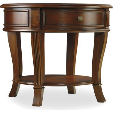 Brookhaven Medium Wood Round Lamp Table