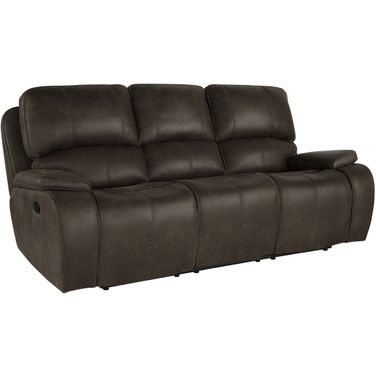 Brookings Sofa with Dual Recliner In Brown