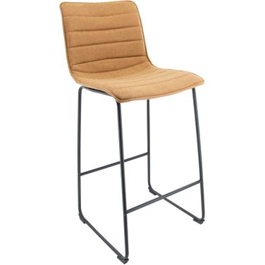 Brooklyn 29.9 Inch Leather Barstool In Light Brown