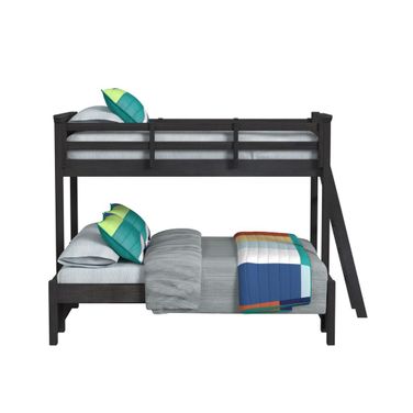 Brooklyn Kids Twin Over Full Bunk with Ladder In Charcoal