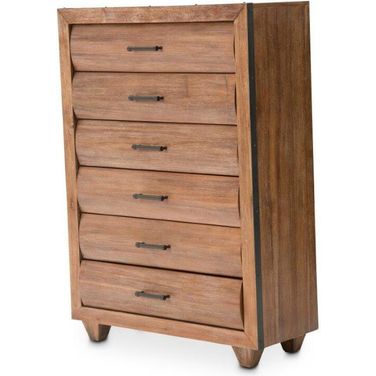 Brooklyn Walk Burnt Umber 6 Drawer Chest KI-BRKW070-408
