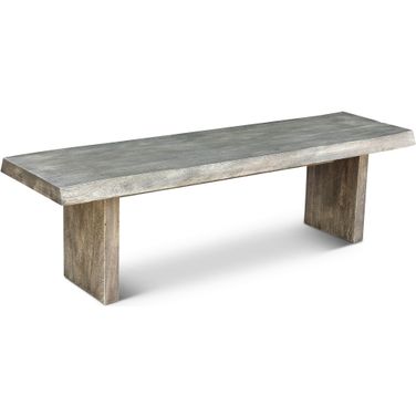 Brooks 65 Inch Bench In Sandblasted Grey Frame