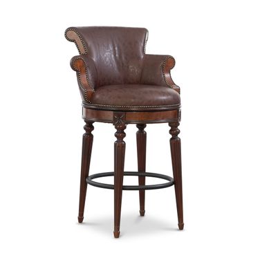 Brooks Bar Stool In Coco and Mahogany