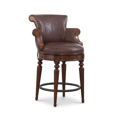 Brooks Counter Stool In Coco and Mahogany