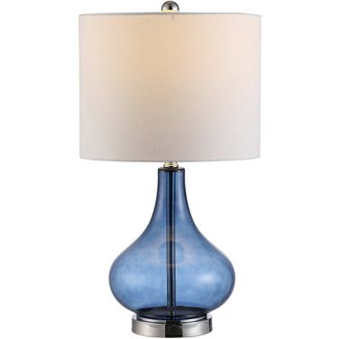 Brooks Glass Table Lamp in Blue