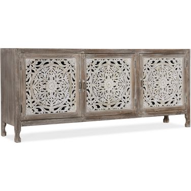 Commerce and Market Light Wood Entertainment Console