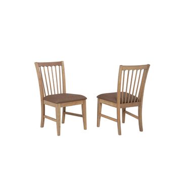 Brownstone Spindle Back Side Chair In Warm Brown - Set of 2