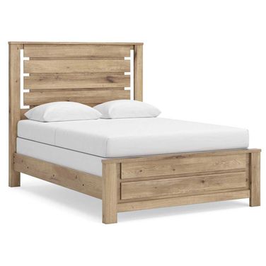 Brozmont King Panel Bed In Tan