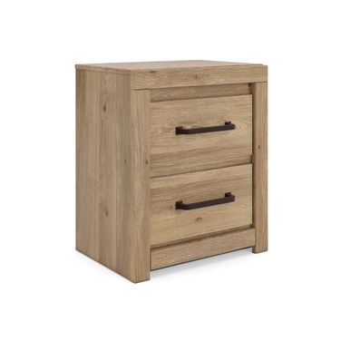 Brozmont Two Drawer NightStand In Tan
