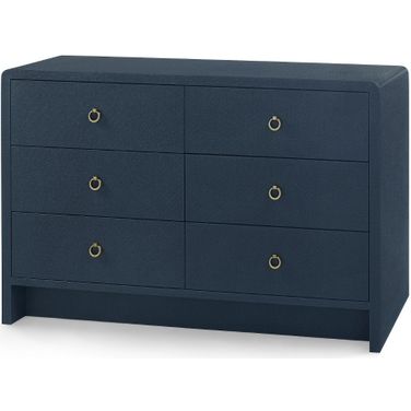 Bryant Linen Extra Large 6-Drawer In Blue Steel