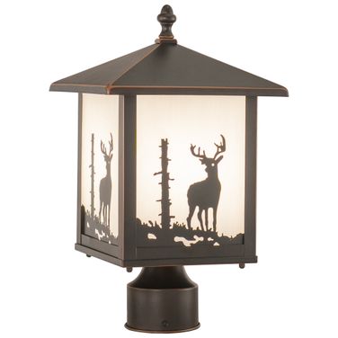 Bryce 8 Inch Deer Outdoor Post Light In Burnished Bronze