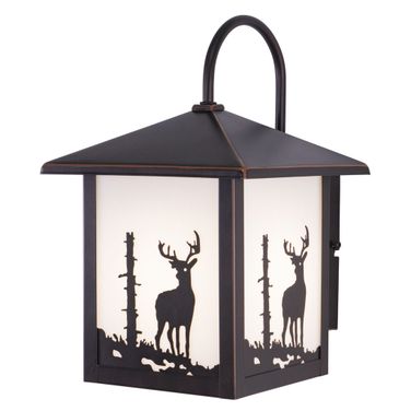 Bryce 8 Inch Deer Outdoor Wall Light In Burnished Bronze