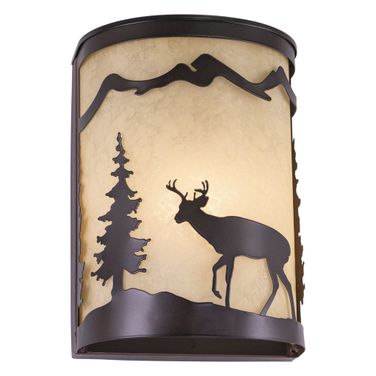Bryce 8 Inch Deer Wall Light In Burnished Bronze