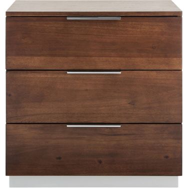 Brylin 3 Drawer Nightstand in Walnut