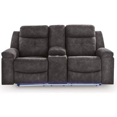 Brysonview Reclining Loveseat with Console In Charcoal