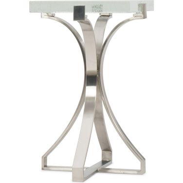 Melange Bubble Chrome Glass Accent Table