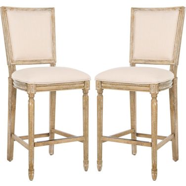 Buchanan Beige Rectangle Bar Stool Set of 2