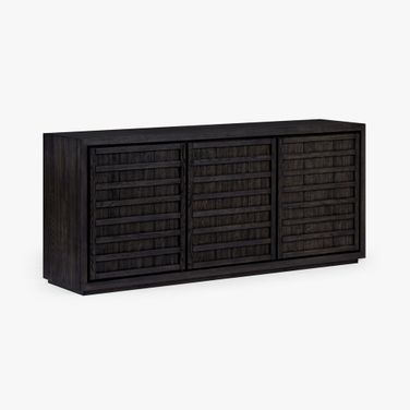 Buddy 3-door Oak Buffet In Charcoal