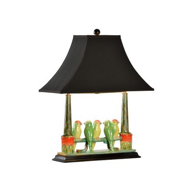 Budgies Lamp In Green and Black