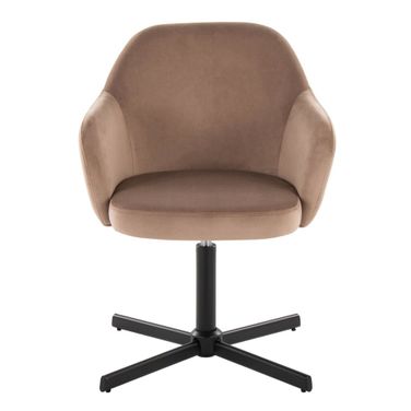 Buena Swivel Accent Chair In Black and Brown