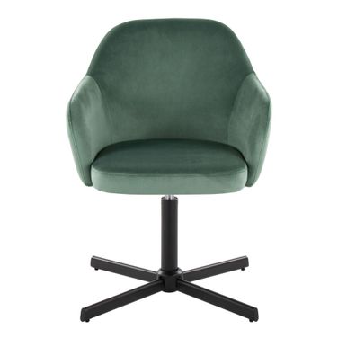 Buena Swivel Accent Chair In Black and Green