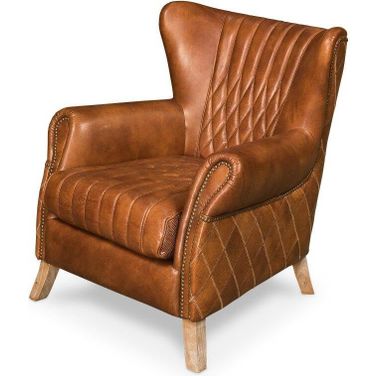 Bugatti Brown Leather Arm Chair