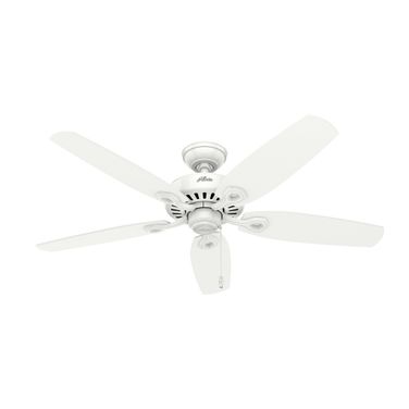 Builder 52 Inch Ceiling Fan and Pull Chain In Snow White