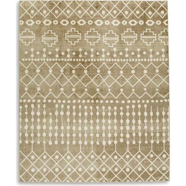 Bunchly Brown and Cream Large Rug