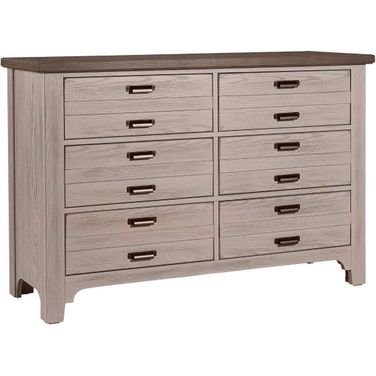 Bungalow Dover Grey/Folkstone 6 Drawer Double Dresser