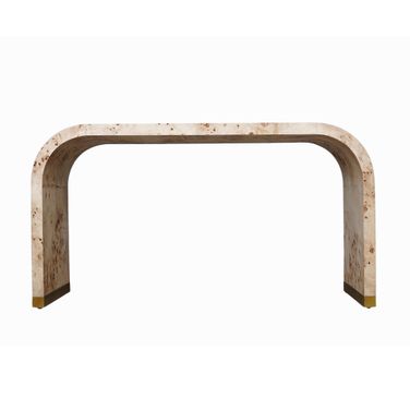 Bunk Solid Hand-Made Veneer Console In Beige and Natural