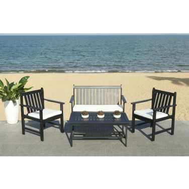 Burbank Black and White 4 Piece Outdoor Set