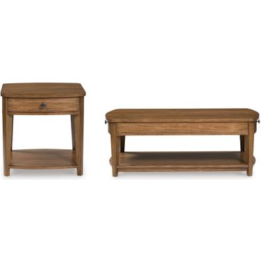 Burkbyer Occasional Table Set In Brown