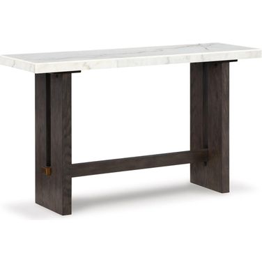 Burkhaus White And Dark Brown Sofa Table