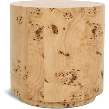 Burl End Table In Natural Ash