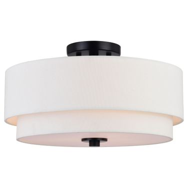 Burnaby 16 Inch Semi-Flush Mount In Black
