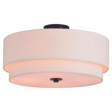 Burnaby 20.5 Inch 4 Light Semi-Flush In Black