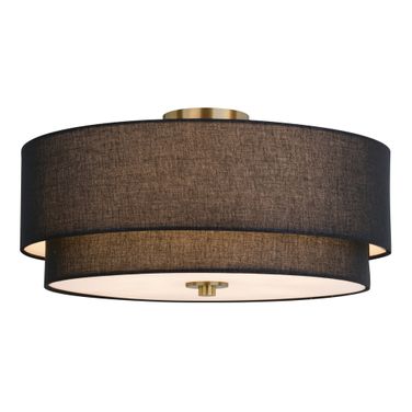 Burnaby 20.5 Inch 4 Light Semi-Flush In Matte Brass