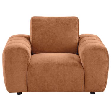 Burnett Chenille Upholstered Accent Chair In Burnt Orange