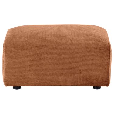 Burnett Chenille Upholstered Ottoman In Burnt Orange