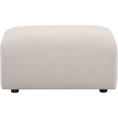 Burnett Chenille Upholstered Ottoman In Ivory