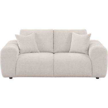 Burnett Chenille Upholstered Wide Arm Loveseat In Ivory