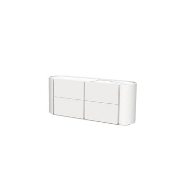 Burrow 4-Drawer Double Dresser Black Sintersone Top In White