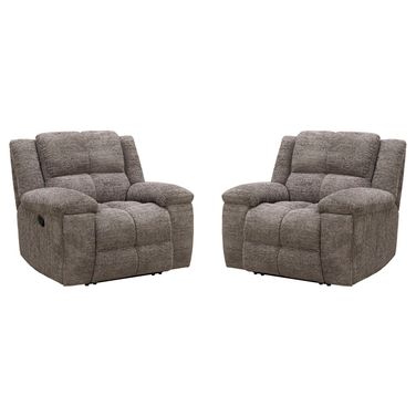 Buster Recliner Set of 2 In Cabot Stone