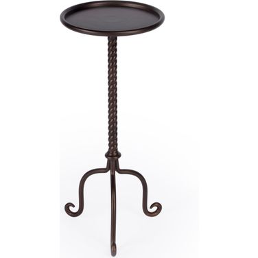 Butler Alma Metal Pedestal Table In Bronze