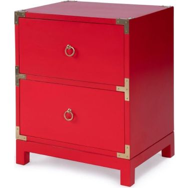 Butler Ardennes Red Campaign Chairside Chest