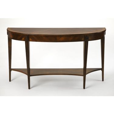 Butler Astor Nutmeg Demilune Console Table