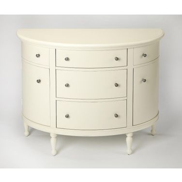 Butler Bedford White Demilune Console Chest