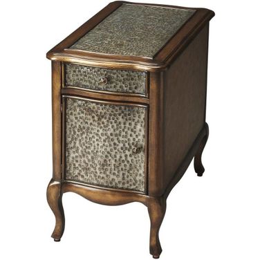 Butler Bosworth Hammered Metal Chairside Table