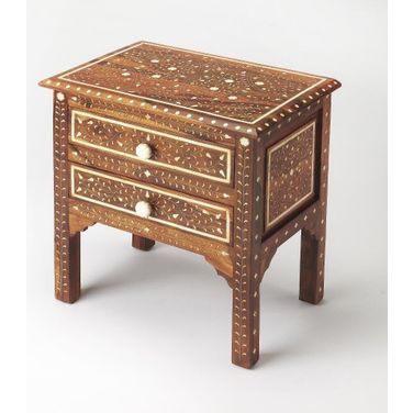 Butler Chevrier Wood and Bone Inlay Accent Chest