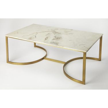 Butler Corsini Marble and Metal Coffee Table